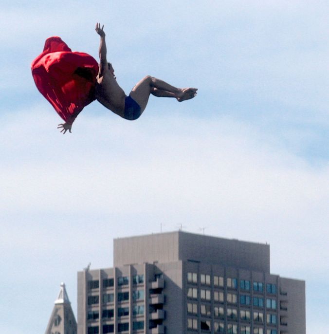 boston institute of contemporary art diving competition august 25 2013 superman red cape 3