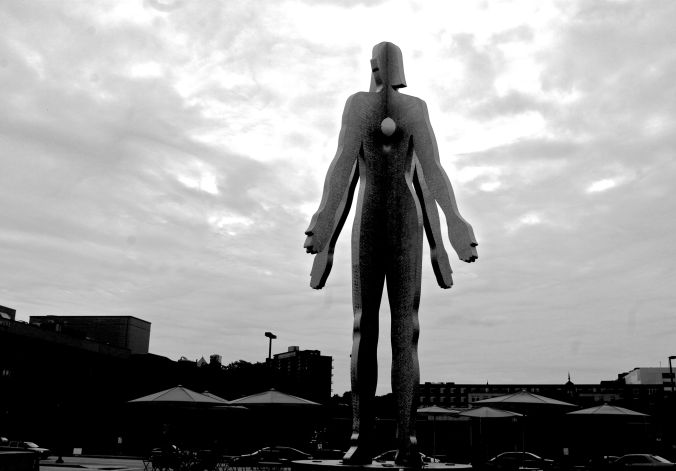 baltimore penn station Jonathan Borofsky’s Male:Female statue black white 5