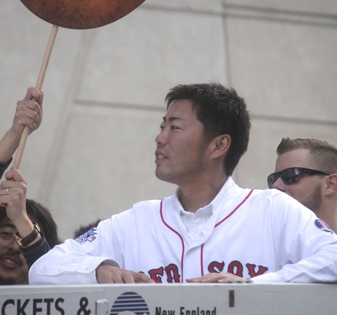 boston red sox world series celebration 2013 Koji Uehara