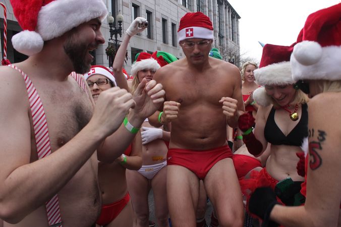 boston santa speedo run december 14 10