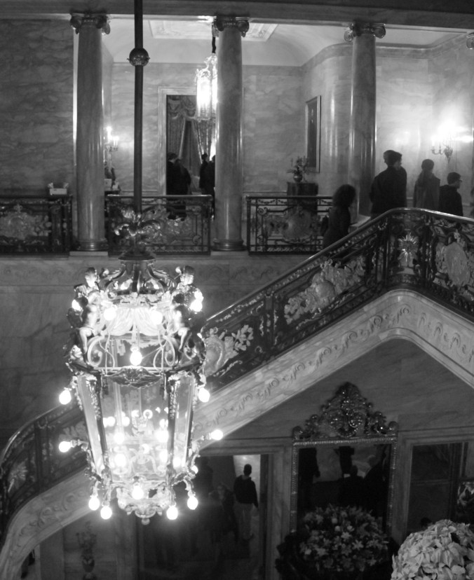 newport marble house marble staircase chandelier
