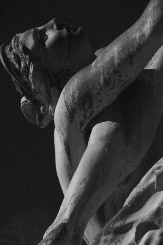 newport the elms garden night statue