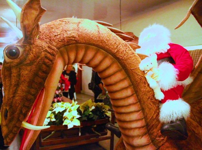 newport the elms santa claus dragon