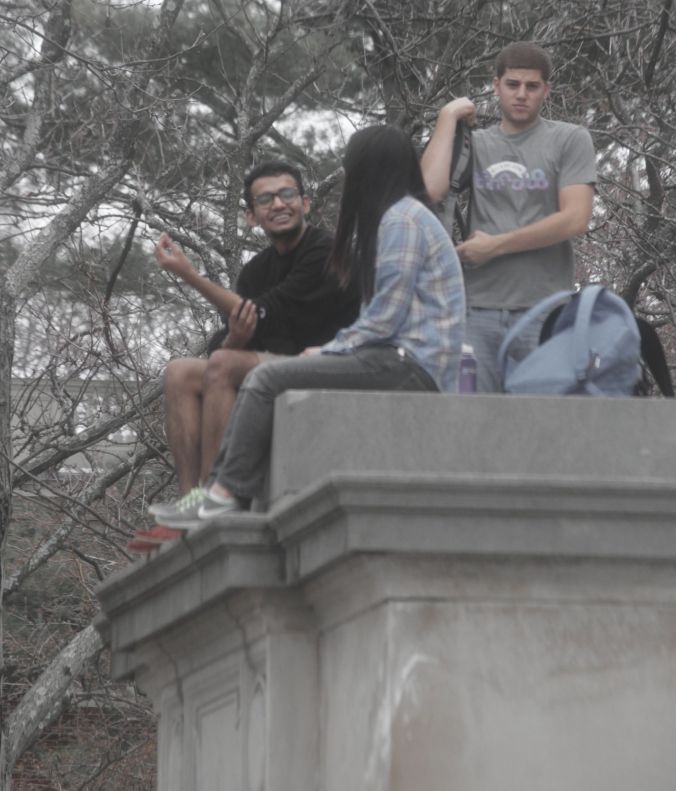 boston harvard university widener library people talking 2