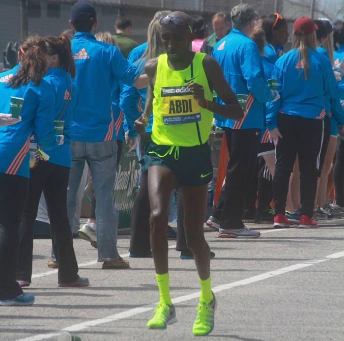 boston marathon april 21 beacon street elite runners Abdi Abdirahman