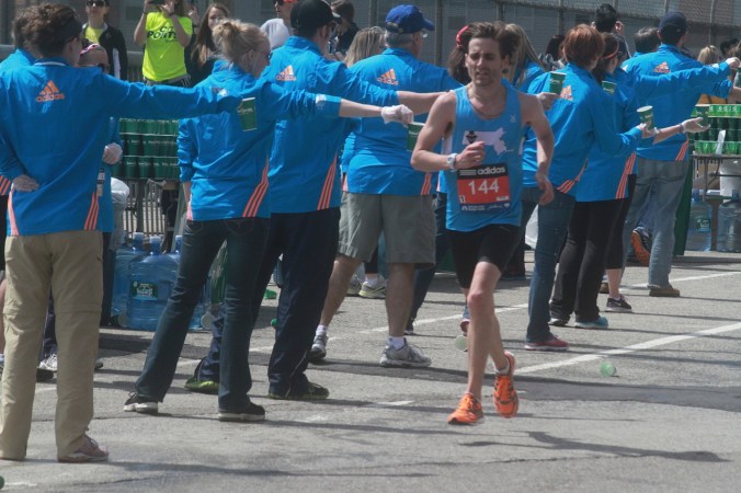boston marathon april 21 beacon street elite runners number 144