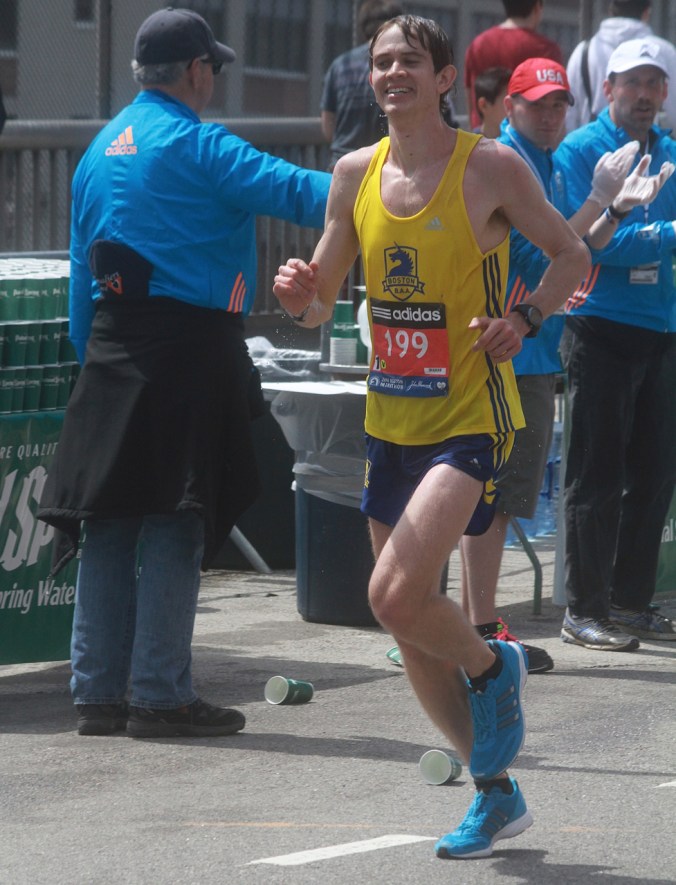 boston marathon april 21 beacon street elite runners number 199