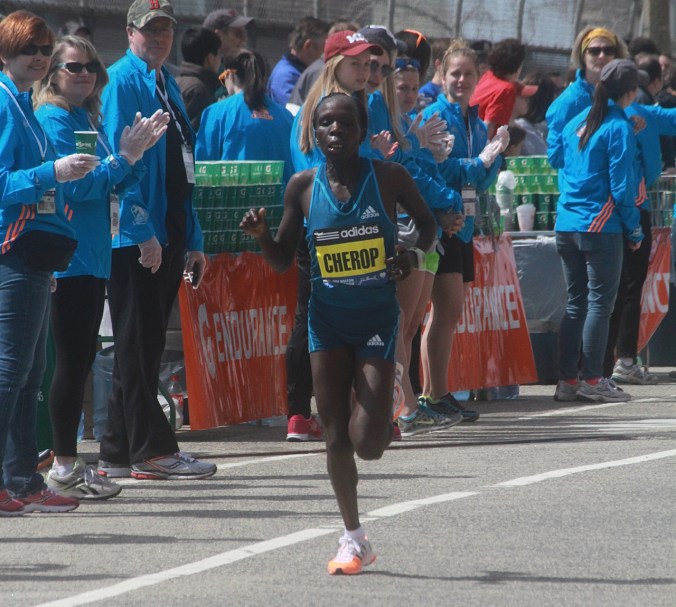 boston marathon april 21 beacon street elite runners sharon cherop