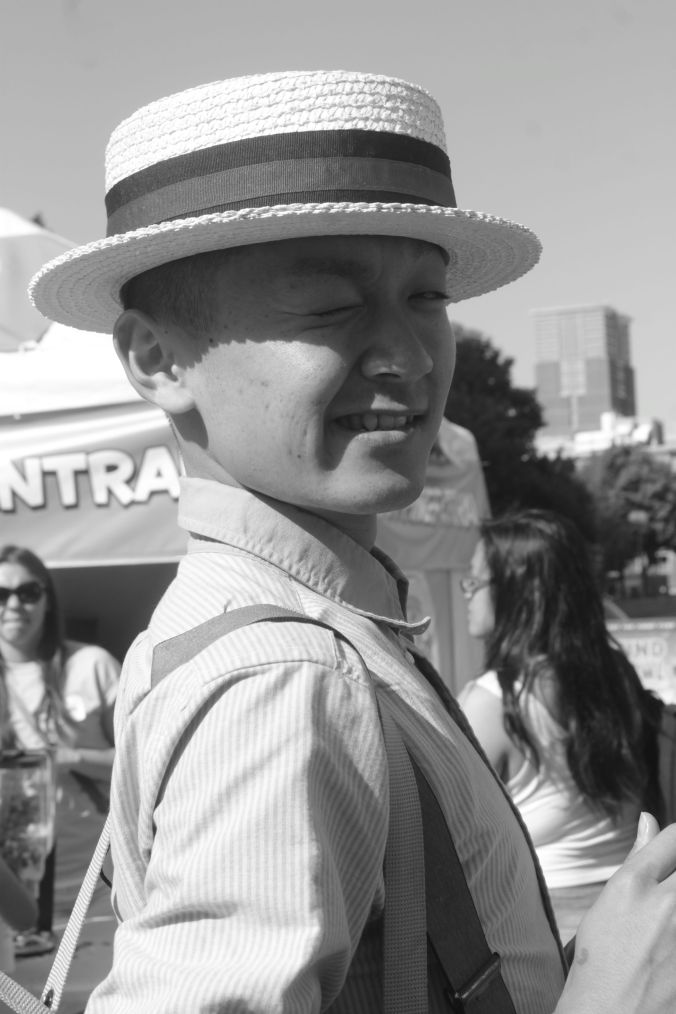 boston scooper bowl black white portrait