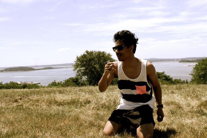 boston spectacle island friend smoking