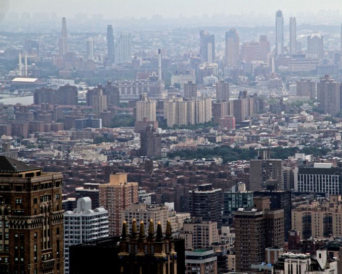 new york city rockefeller center top of the rock sky line view