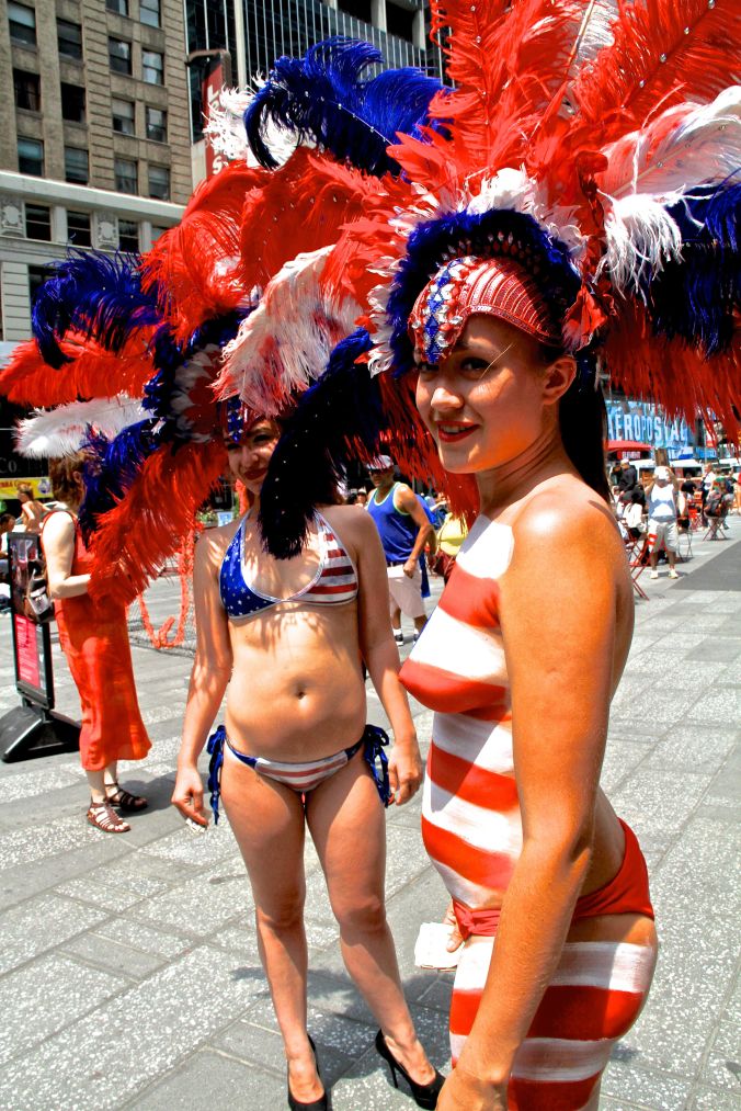 new york city times square woman in bikini naked woman 2