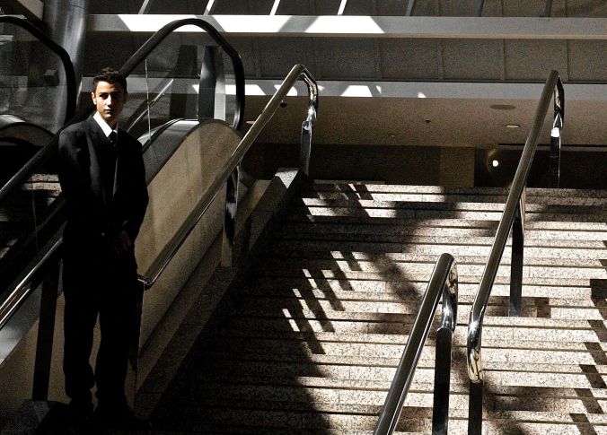 boston comic con august 8 world trade center staircase guard