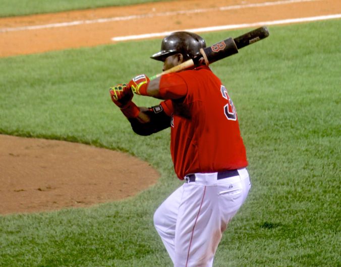 boston red sox fenway park game against yankees august 1 2014 david ortiz big papi with bat