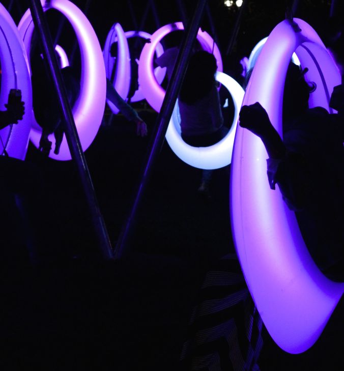 boston seaport district lawn on D swing time lights 12