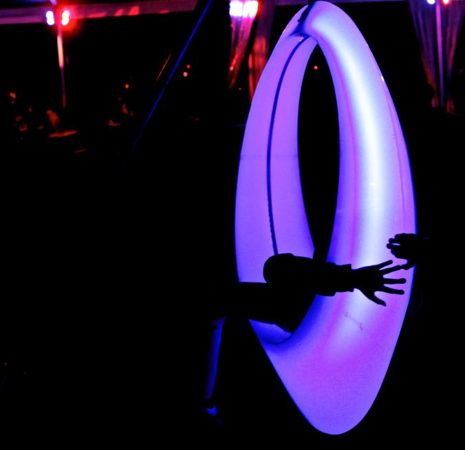 boston seaport district lawn on D swing time lights 6