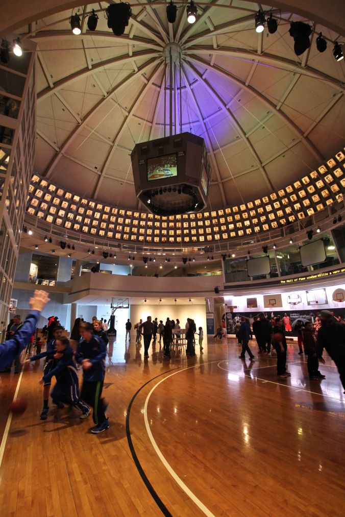 Springfield Naismith Memorial Basketball Hall of Fame basketball court floor