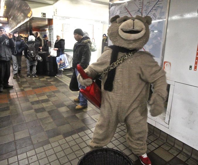 boston downtown crossing station keytar bear 2