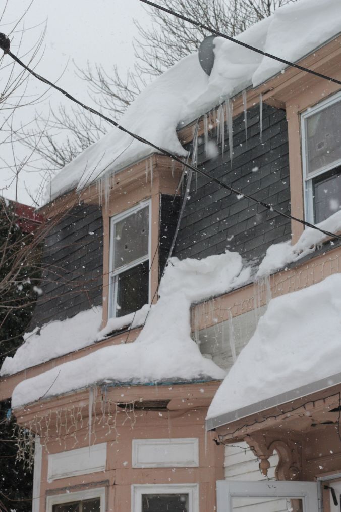 boston jamaica plain winter february 17 2015 house icicles