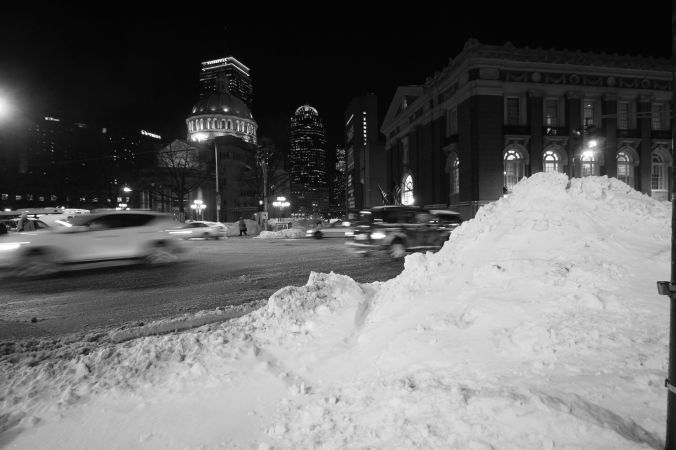 boston massachusetts avenue christian science church snow pile