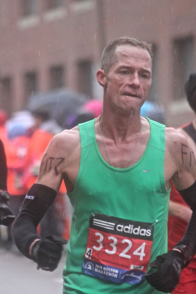 boston marathon april 20 2015 racer number 3324 rain