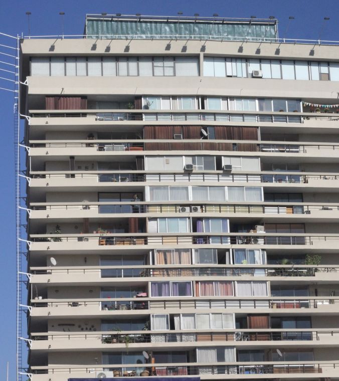 chile santiago apartment building blue sky