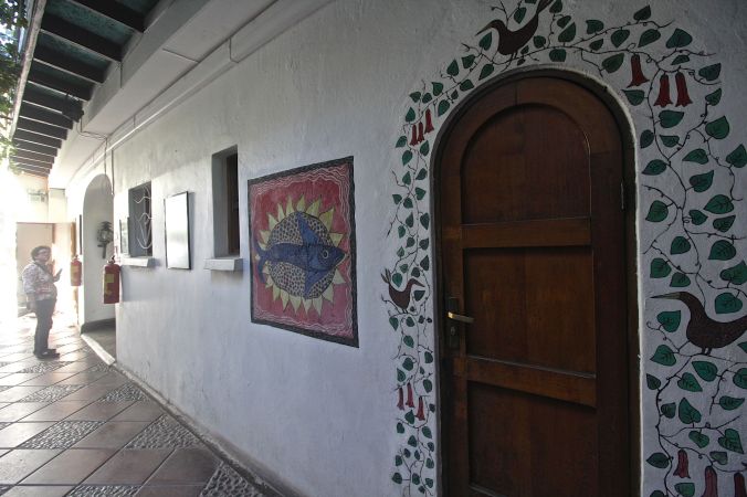 chile santiago pablo neruda house door mural