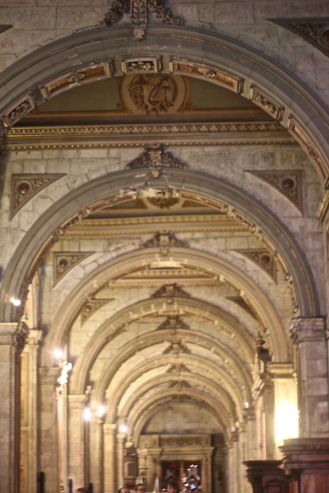 santiago chile plaza de armas cathedral arches