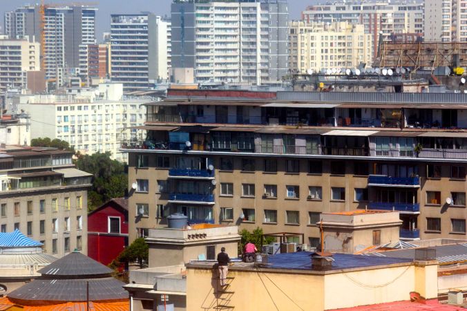 santiago chile santa lucia hill hill top view buildings 3