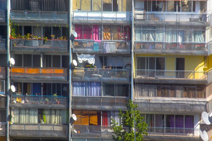 santiago chile santa lucia hill hill top view buildings apartment building 2