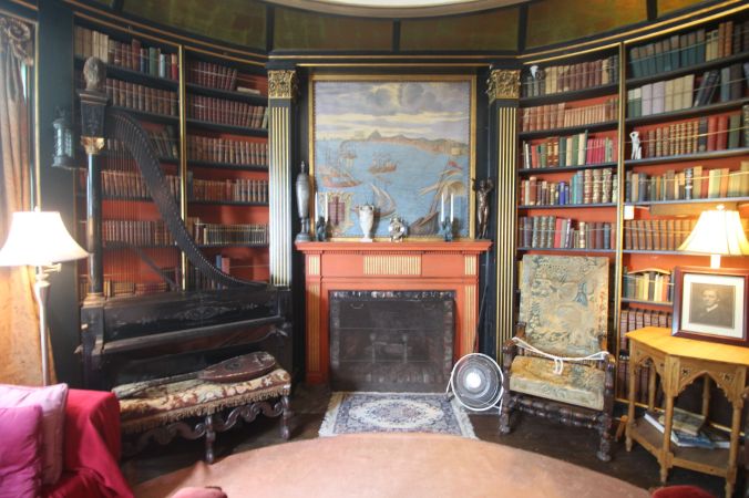 gloucester hammond castle interior circular library 5