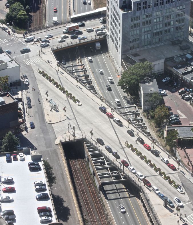 boston prudential center view above zigzag