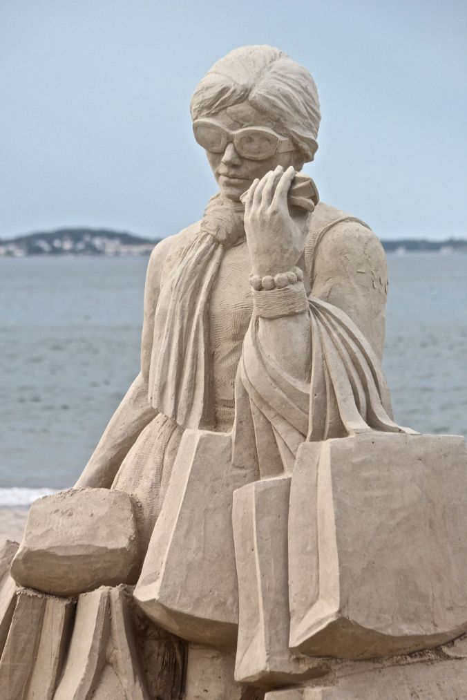 boston revere beach sand sculpture festival happy shopping