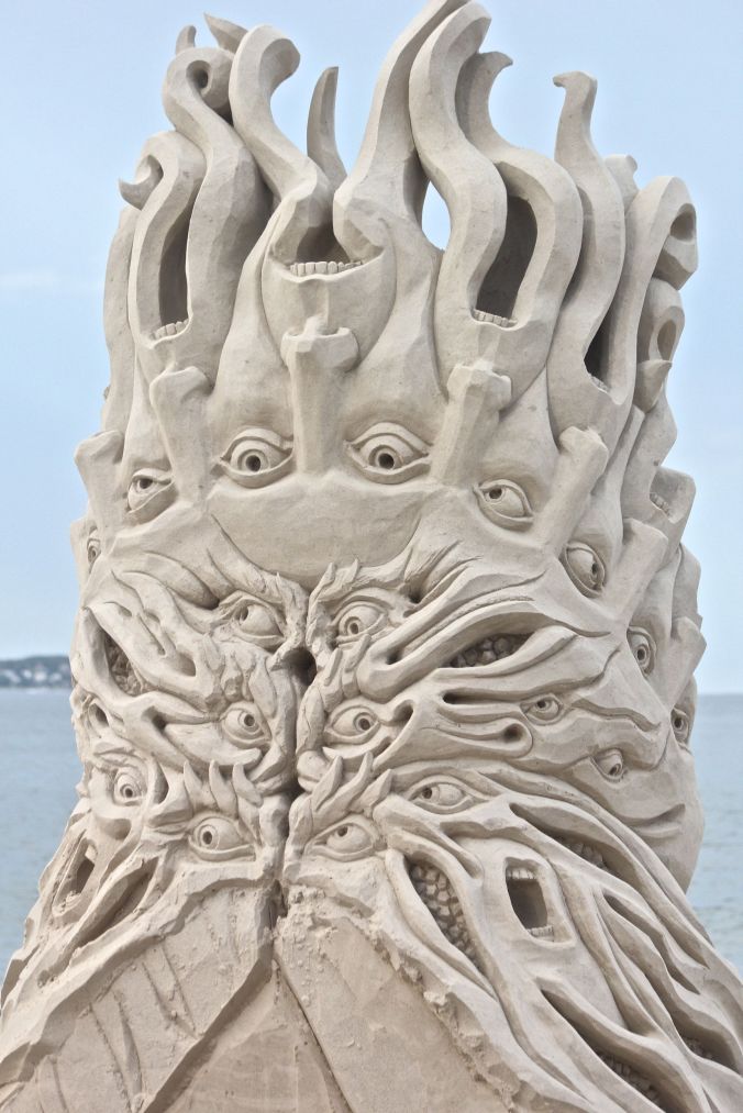 boston revere beach sand sculpture festival medusa