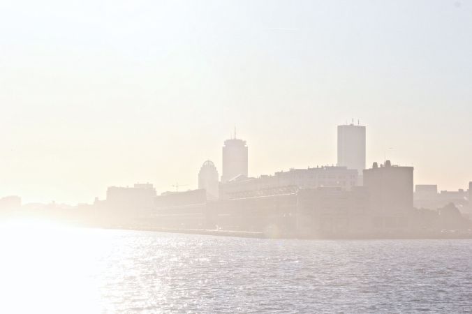boston skyline sunset 1