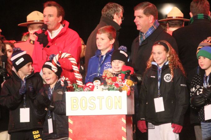 boston common christmas tree lighting december 3 2015 marty walsh tree lighting moment