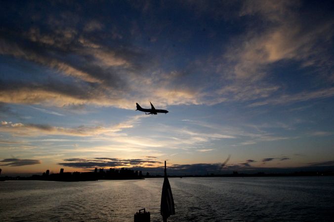 boston boat sunset airplane 2