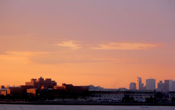 boston umass boston sunset