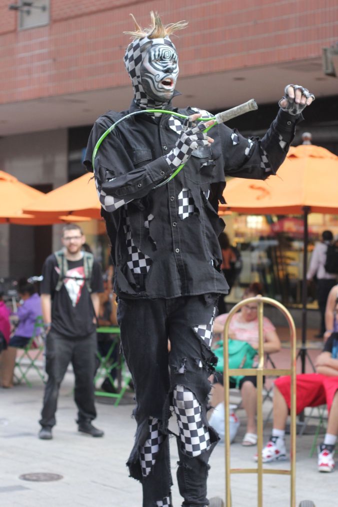 boston downtown man in black and white outfit 3
