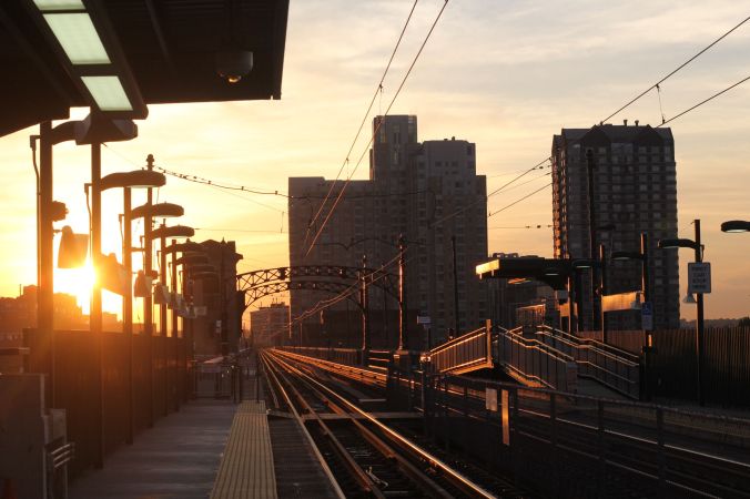 cambridge lechmere station sunset