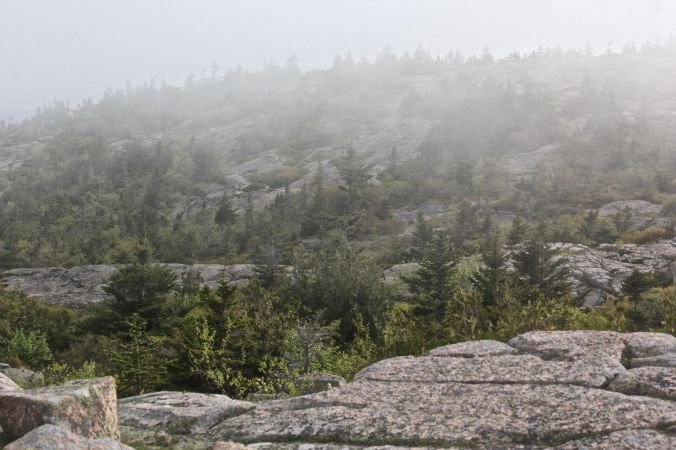 maine mount desert island cadillac mountain mist