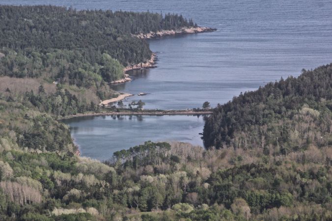maine mount desert island cadillac mountain view bay