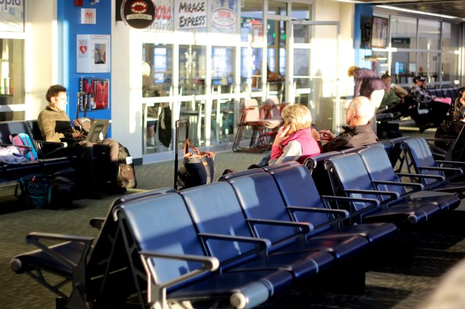 worcester airport people waiting 1