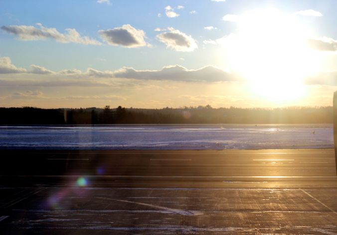 worcester airport sunset 1