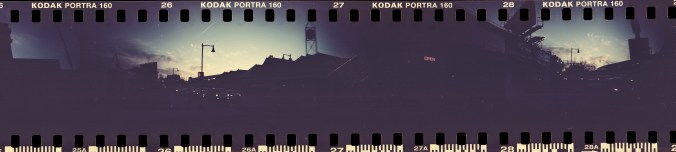 massachusetts boston jamaica plain forest hills station double panorama sprocket rocket portra 160